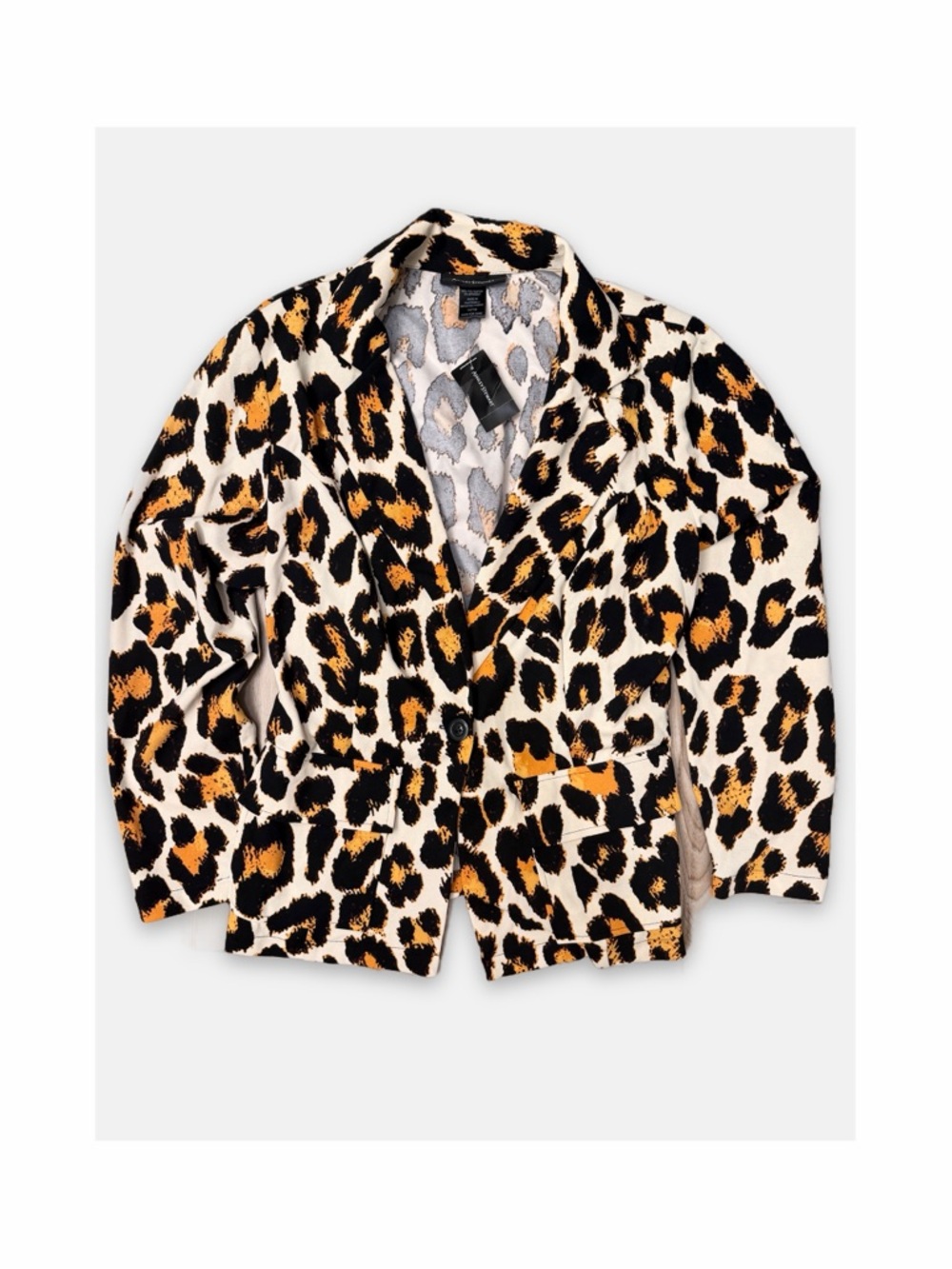 Ashley Stewart Animal Print Belted‎ Blazer Women's 14/16 Maximalist Glamoratti